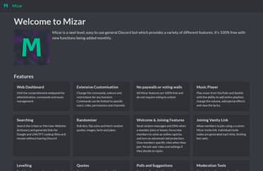 Mizar's Website in Update Blueberry