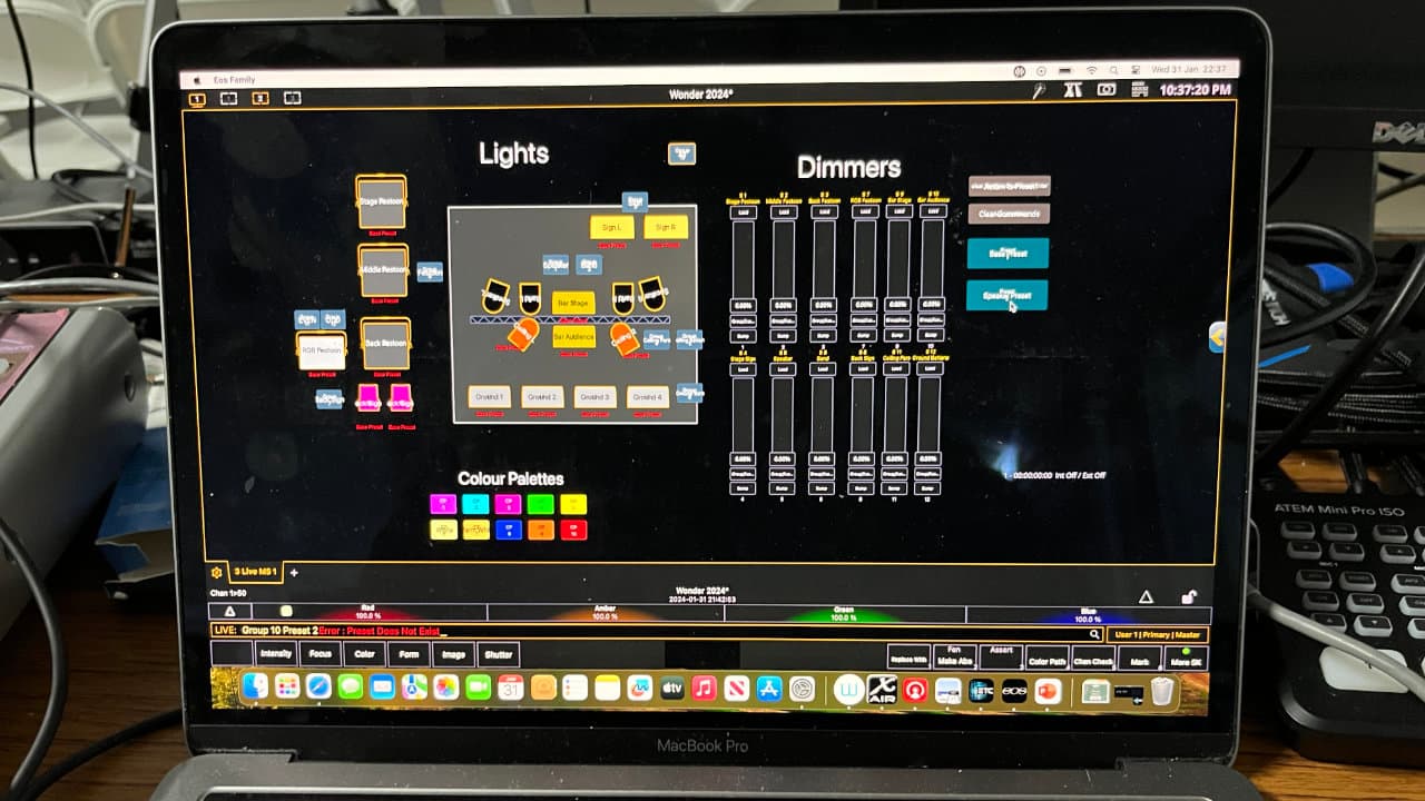 Setting up ETC Nomad for lighting