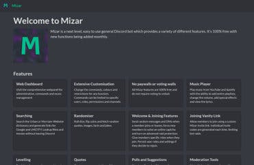Mizar's Website in Update Blueberry